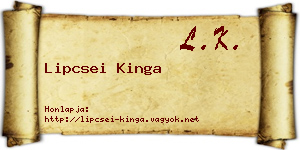 Lipcsei Kinga névjegykártya